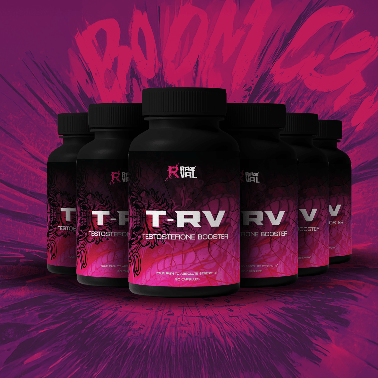 RAZVAL T - RV Testosterone Booster 6 Bottle / 6 Month Supply - RAZVAL